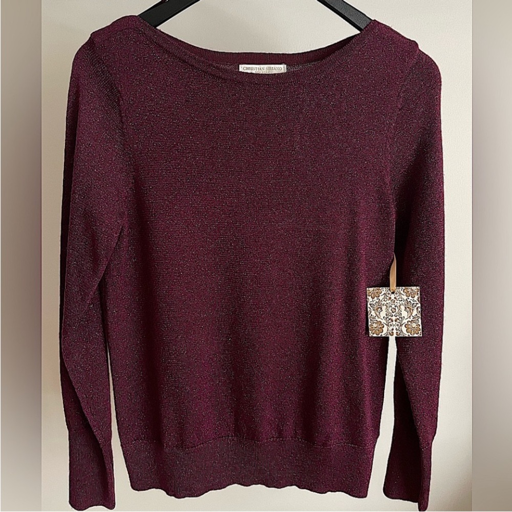 NWT Christian Siriano Shimmery Top Size S